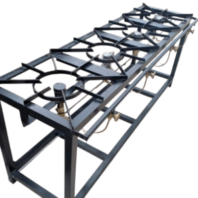 Black Four Burner Gas Cooker
