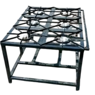 Mild Steel Six Burner Commercial Cooker