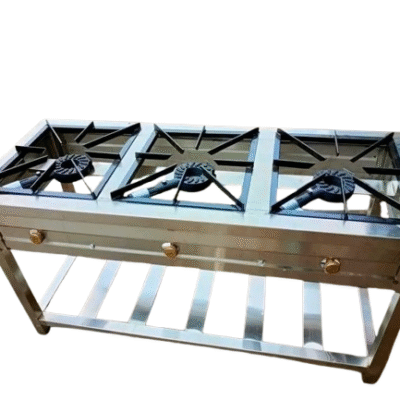 Three Burner Stainless Steel (SS) Cooker