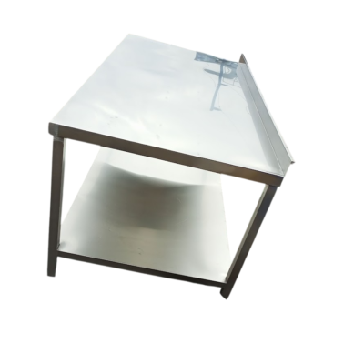 Full-Length 8×4 Stainless Steel Institutional Work & Dining Table