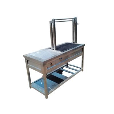 Stainless Steel Gas Griddle & Charcoal Grill Combo – Dual Cooking Station