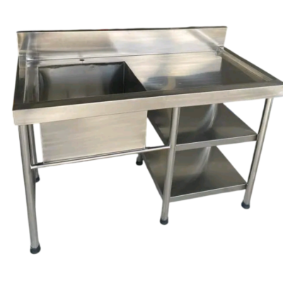 Single Bowl Sink with Shelf